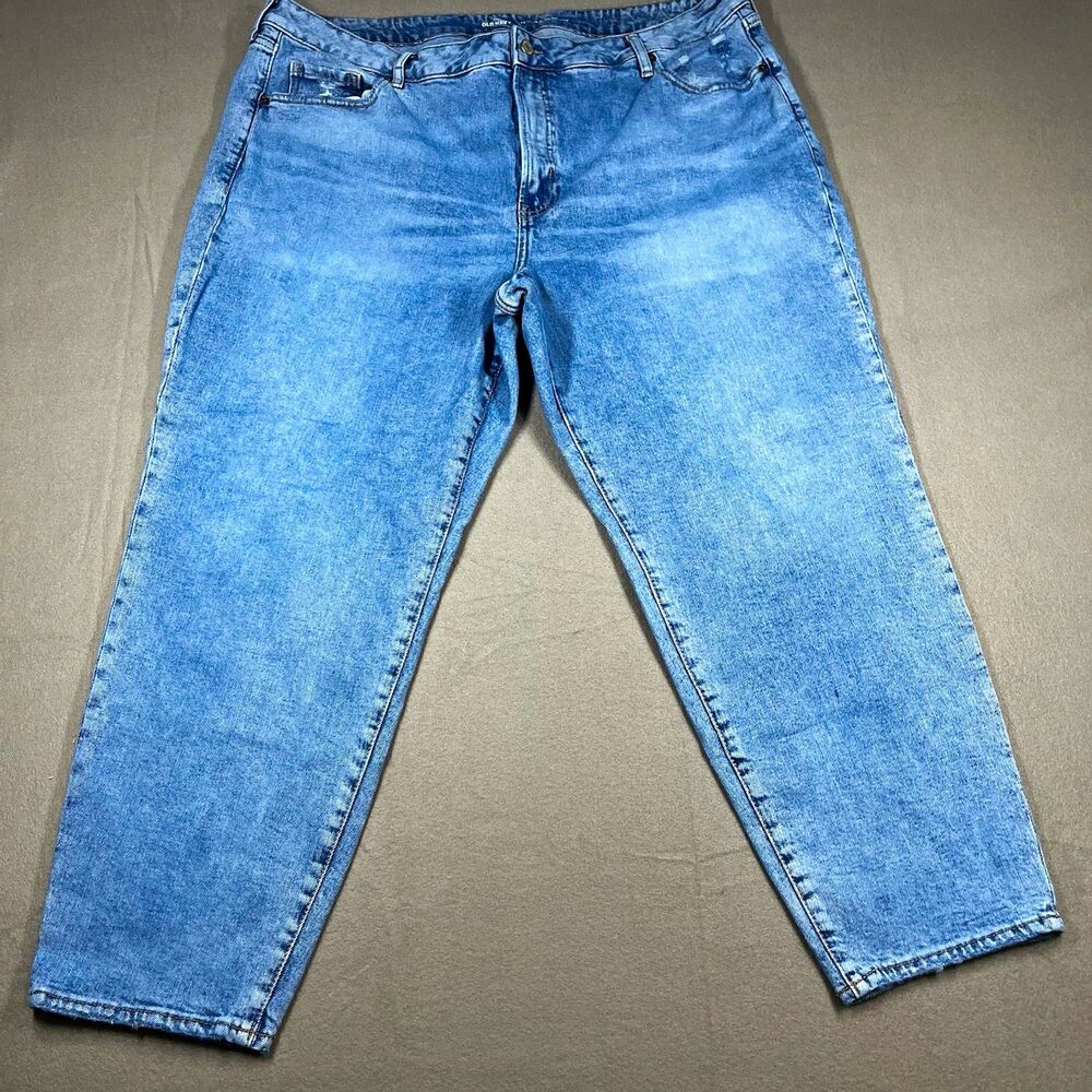Old Navy Womens Size 22 High Rise O.G. Straight Blue Denim Secret-Slim Pockets